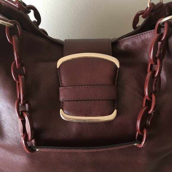 Brown (Mahogany) leather shoulder bag - Picture 5 of 12